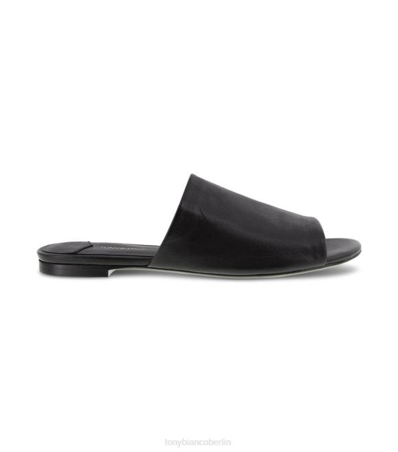 Sandalen| de Tony Bianco Frauen schwerere Wohnungen schwarzes Schafsnappa 4624666